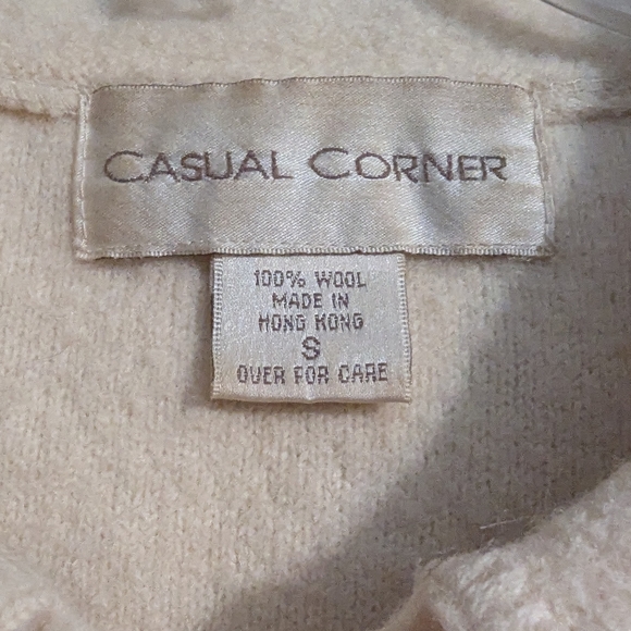 Casual Corner Elegant Ivory Pea Coat - Picture 3 of 4